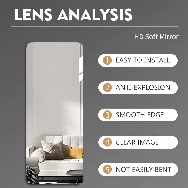 Full-Length Acrylic Mirror Sticker