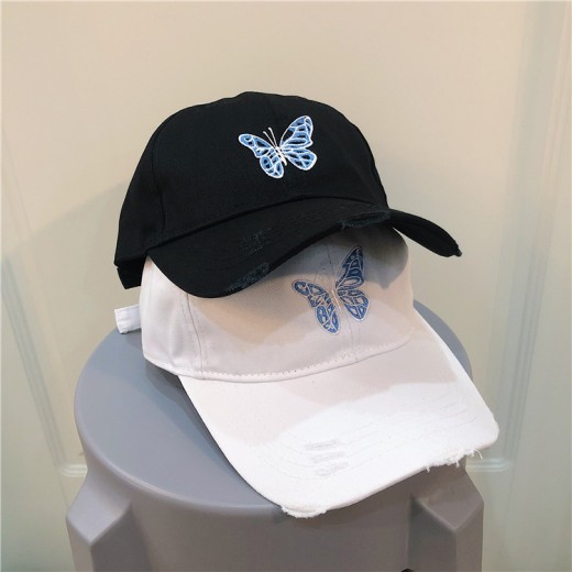 Butterfly Peaked Cap Women's Summer Korean Style