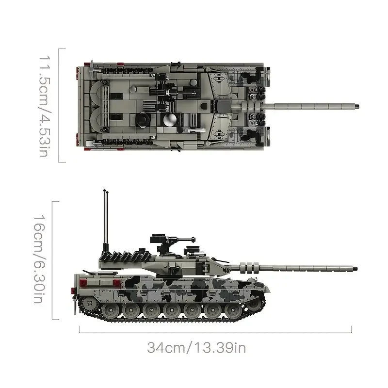 Military tank toy assembly building blocks