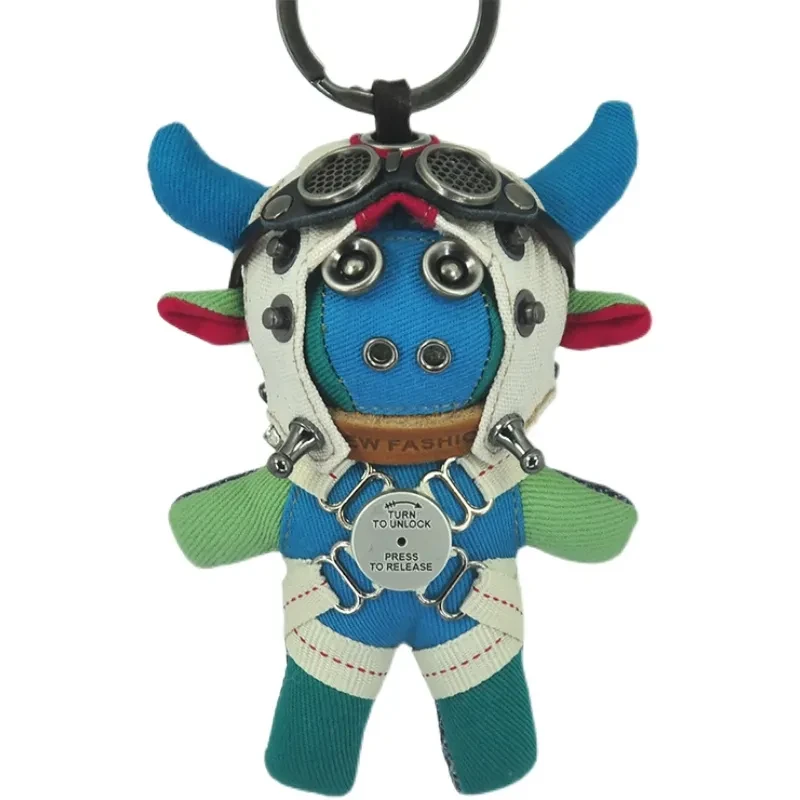 Pilot's Little Cute Cow Retro Style Pendant Keychain