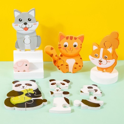 Animal Parent-child Three-dimensional Puzzle Blocks Toys