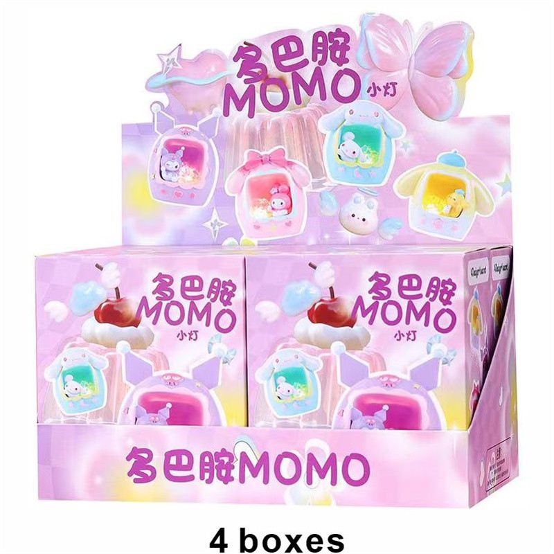 Original MINISO Kuromi Melody Cartoon Anime Moon Night Light  Blind Box Decor Ornaments Toys, Cute Girls Gift, Kids Birthday Gifts