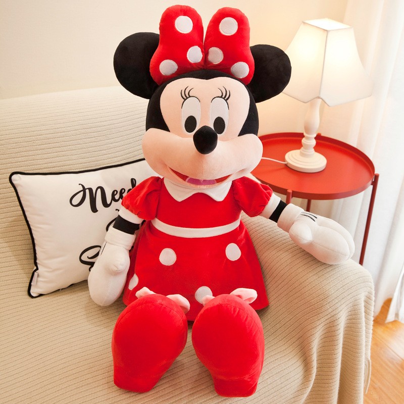 35cm Disney Mickey Mouse Plush Toys Kawaii Anime Mickey Minnie Stuffed Plush Models, Decoration Dolls for Kids, Birthday Gift