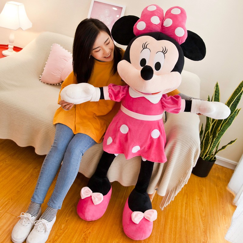 35cm Disney Mickey Mouse Plush Toys Kawaii Anime Mickey Minnie Stuffed Plush Models, Decoration Dolls for Kids, Birthday Gift