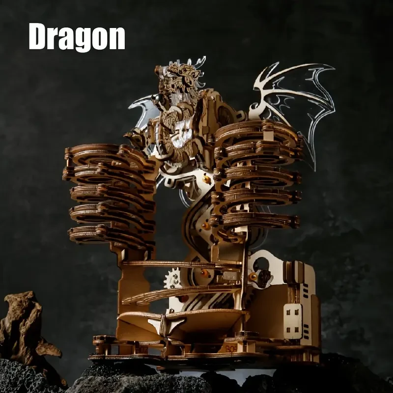 3D Wooden Puzzles for Adults Dragon Model Kit