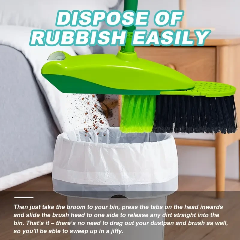 2-in-1 Smart Broom Battery Powered with Rotating Power Brush