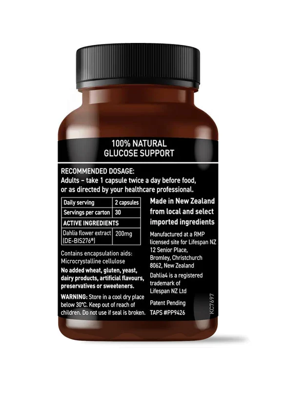 Dahlia4 Natural Glucose Support x 3 MULTIBUY. FREE SHIPPING