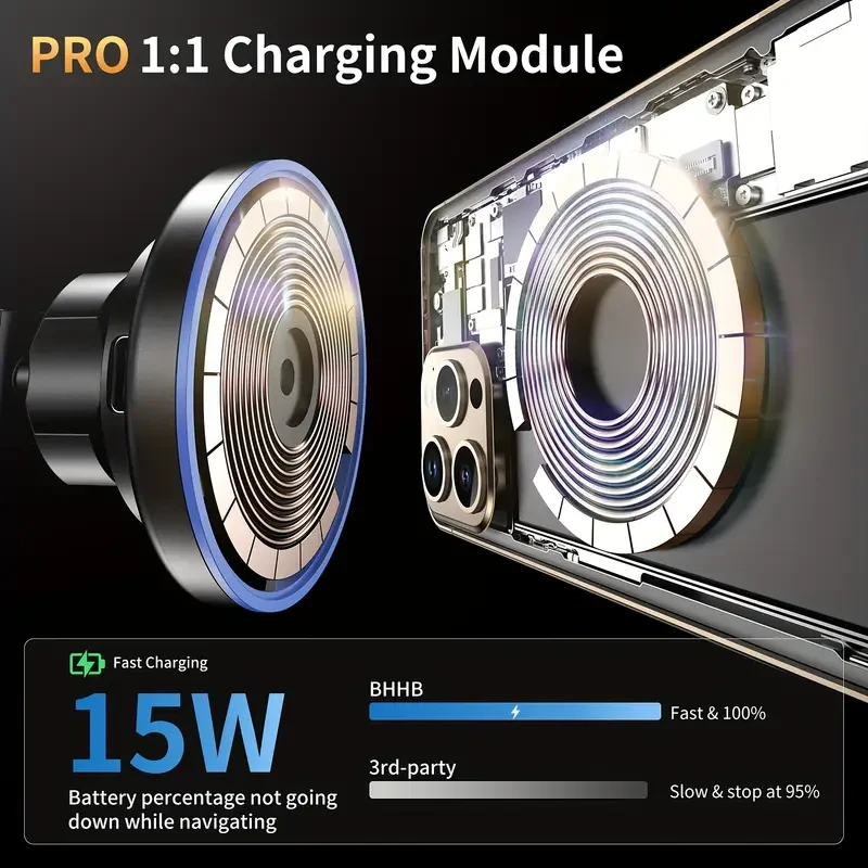 [Magnetic Wireless Car Charger] 15W Magnetic Wireless Car Charger