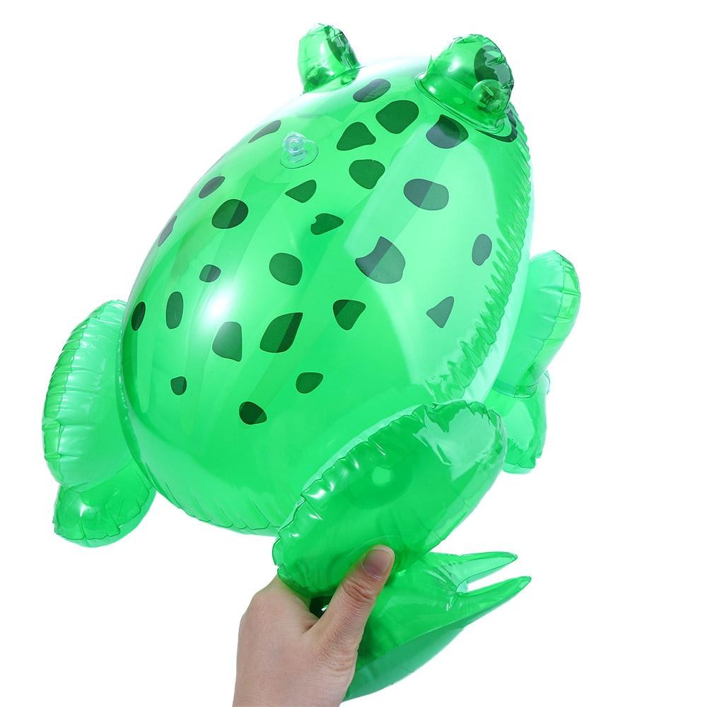 Glowing Green Inflatable Frog Toy - Light-Up Festival and Birthday Party Decor