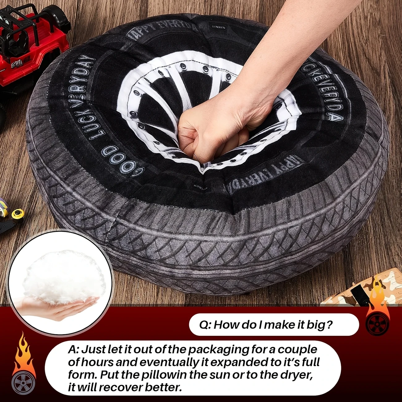 1pc Racing Pillow - 39.88cm Large