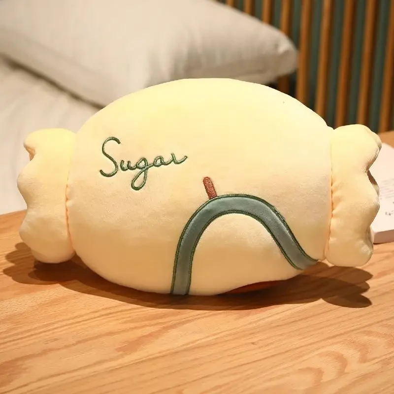 Cozy Candy-Themed Plush Hand Warmer Pillow