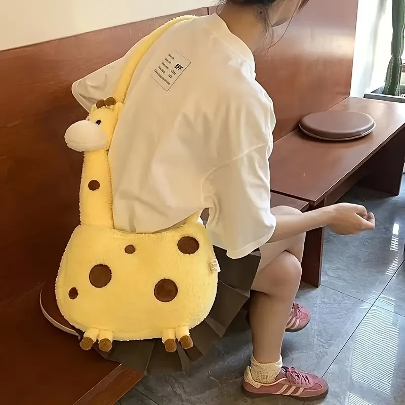 Adorable Yellow Plush Giraffe Backpack