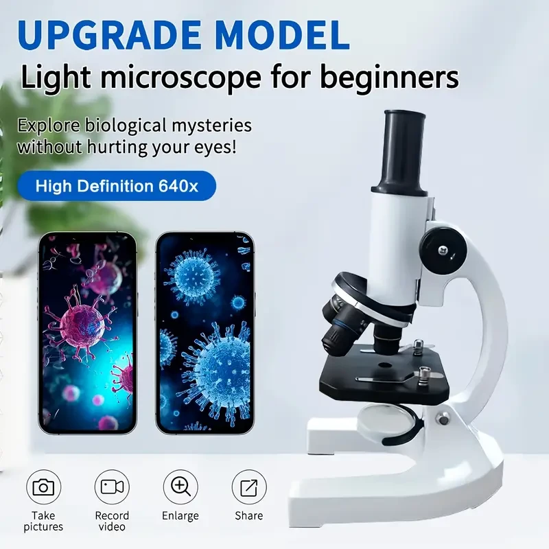Biological Optical Metal Desk Microscope with Observation Kit