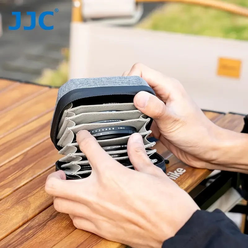 JJC Compact 10-Pocket Circular Filter Storage Case