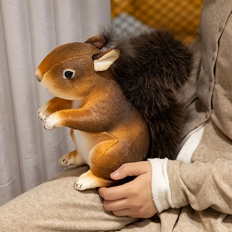 TINATOY Lifelike Squirrel Plush Toy