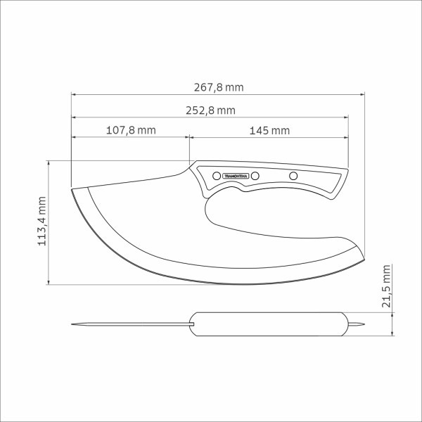 Churrasco Black Collection Multi-purpose Cleaver 10", 25cm - Tramontina