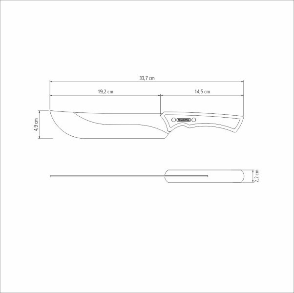 Churrasco Black Collection Meat Knife, 8", 19cm - Tramontina