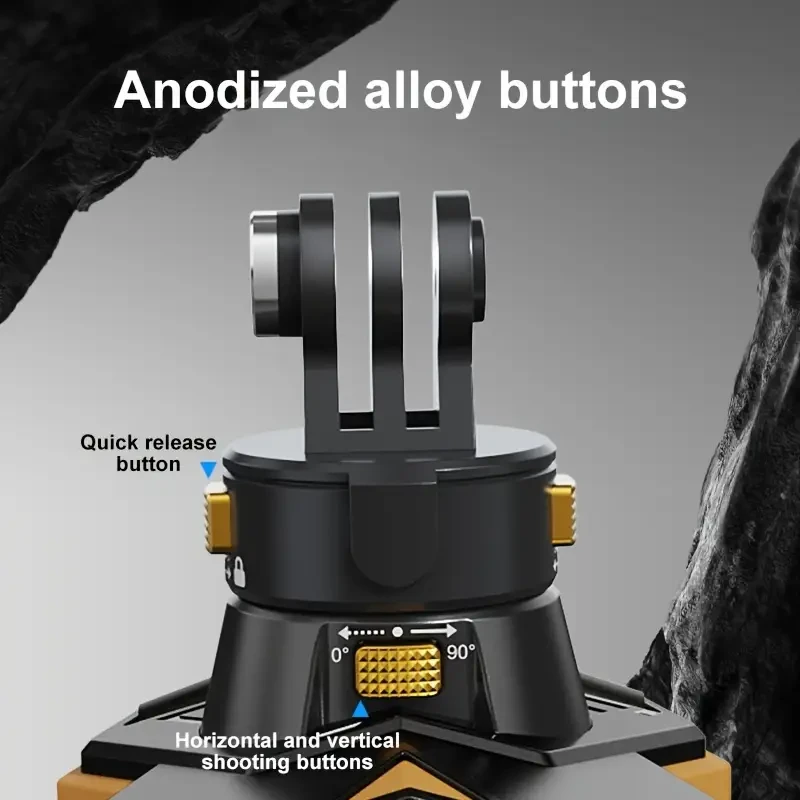 PULUZ Magnetic Quick Release Motorcycle Helmet Chin Strap Mount (Black)