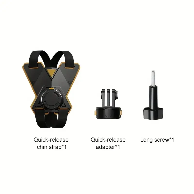 PULUZ Magnetic Quick Release Motorcycle Helmet Chin Strap Mount (Black)