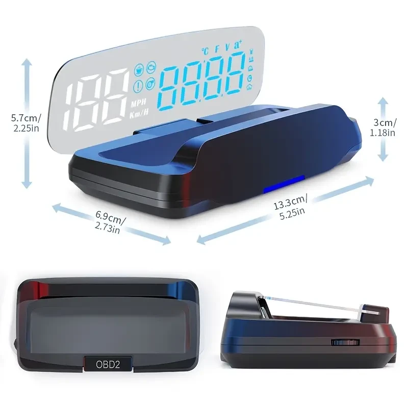 Upgraded 17.78cm OBD Head-Up Display for Cars