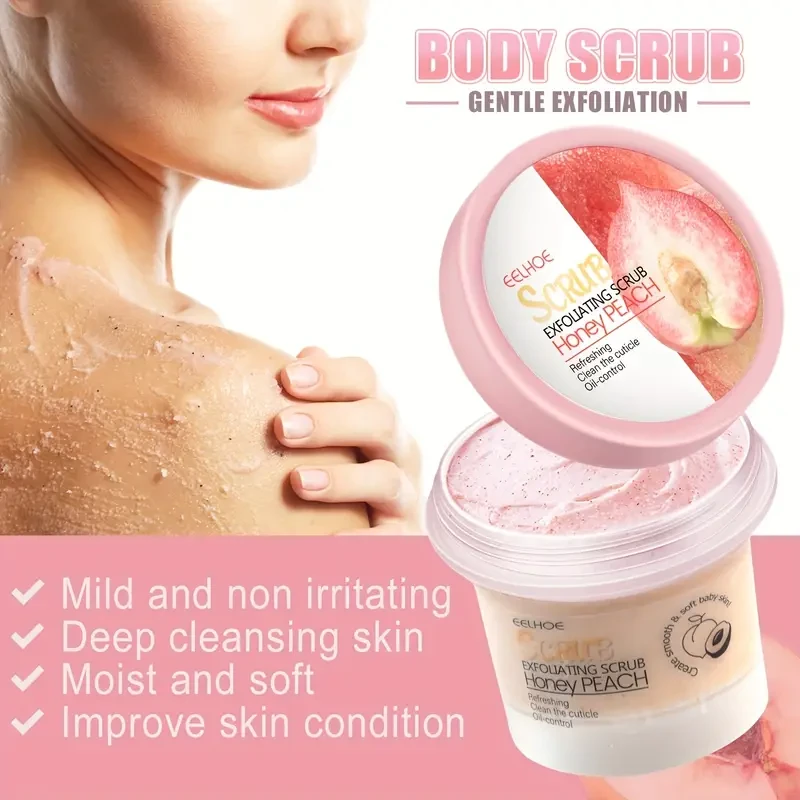 EEHOE Honey Peach Body Scrub Cream (3.53oz)