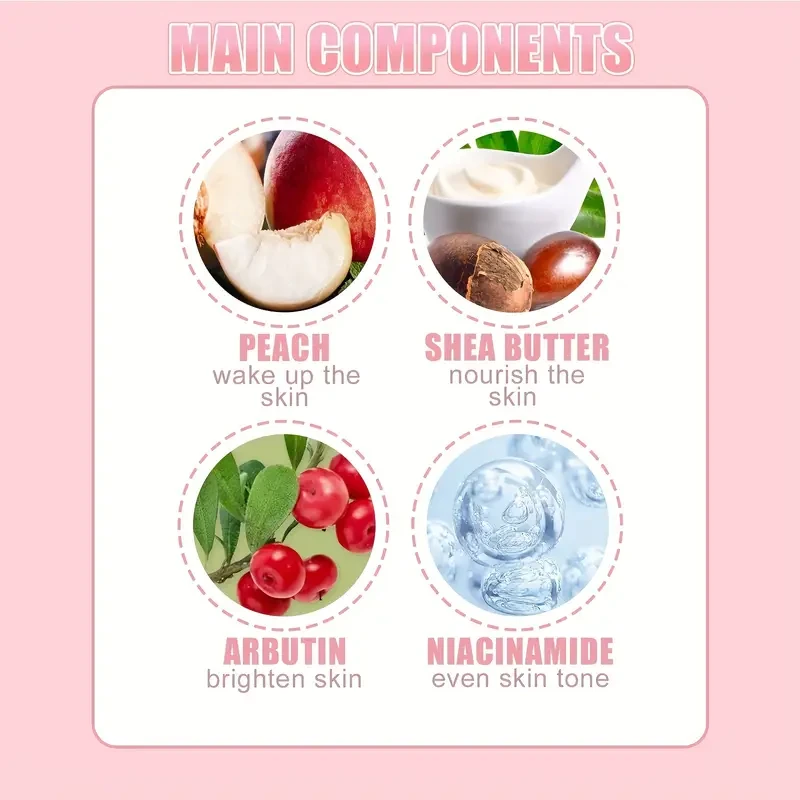 EEHOE Honey Peach Body Scrub Cream (3.53oz)