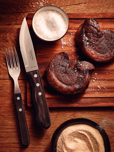 Jumbo Steak Knife with Polywood Handle 5", 12cm - Brown (CDU 48pcs) - Tramontina