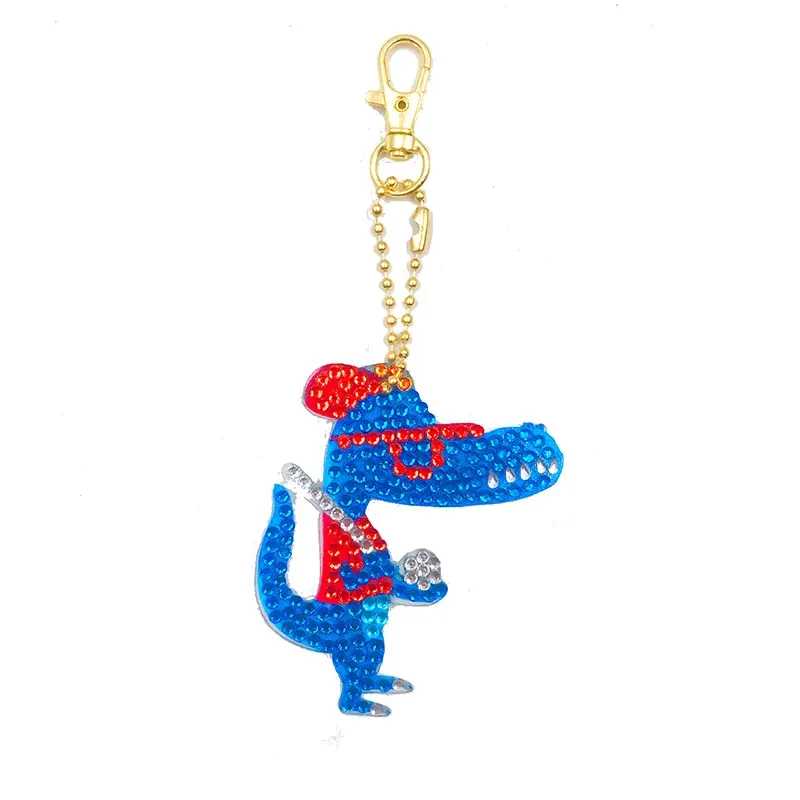 Keychain Shaped Diamond Drawing Cartoon