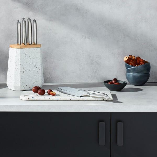 Stone Knife Block Azure Terrazzo Set 5 Piece - Furi