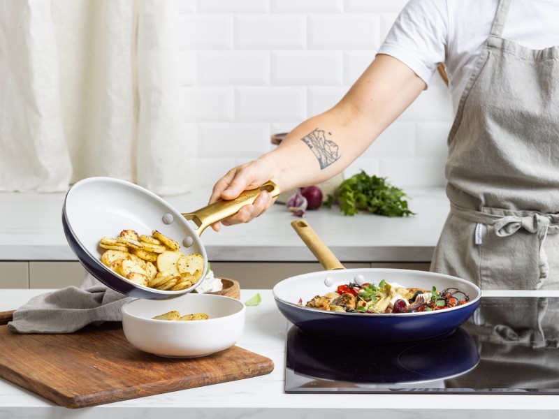 Padova Navy Blue Frypan 24cm - GreenPan