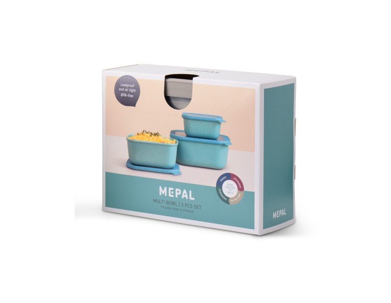 Cirqula Rectangle Large Set 3 Piece Nordic White - Mepal