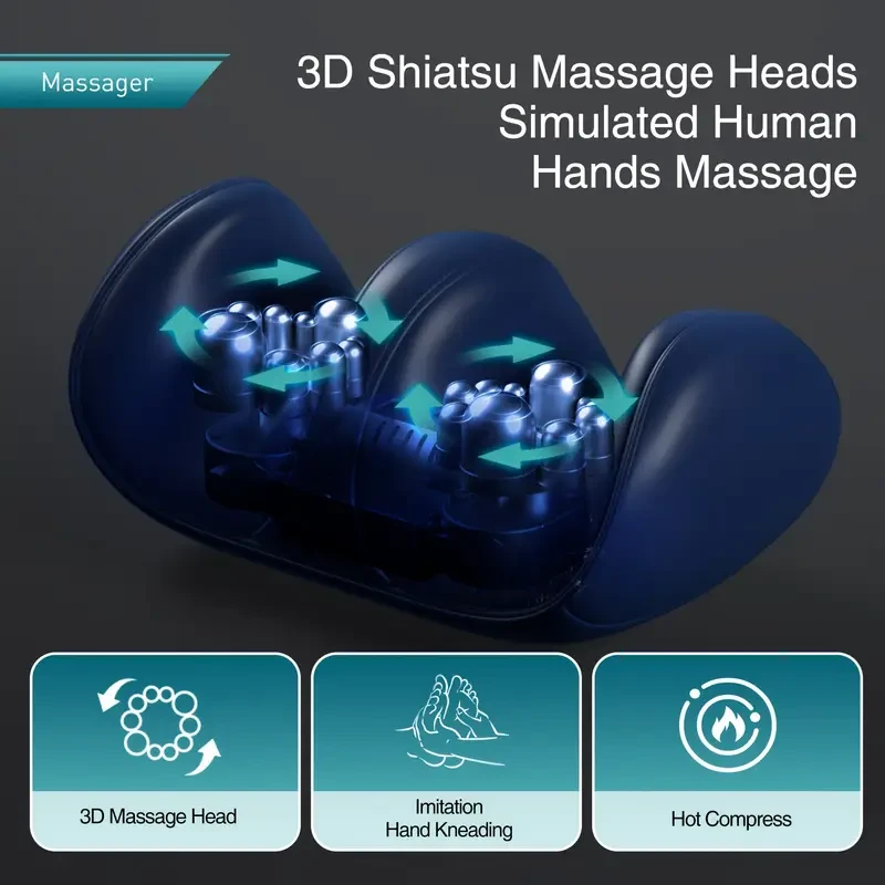 HOMEMASSA Shiatsu Foot & Calf Massager with Heat