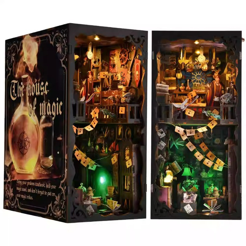 Diy Cottage Wooden Book Stand 3D Assembly Model