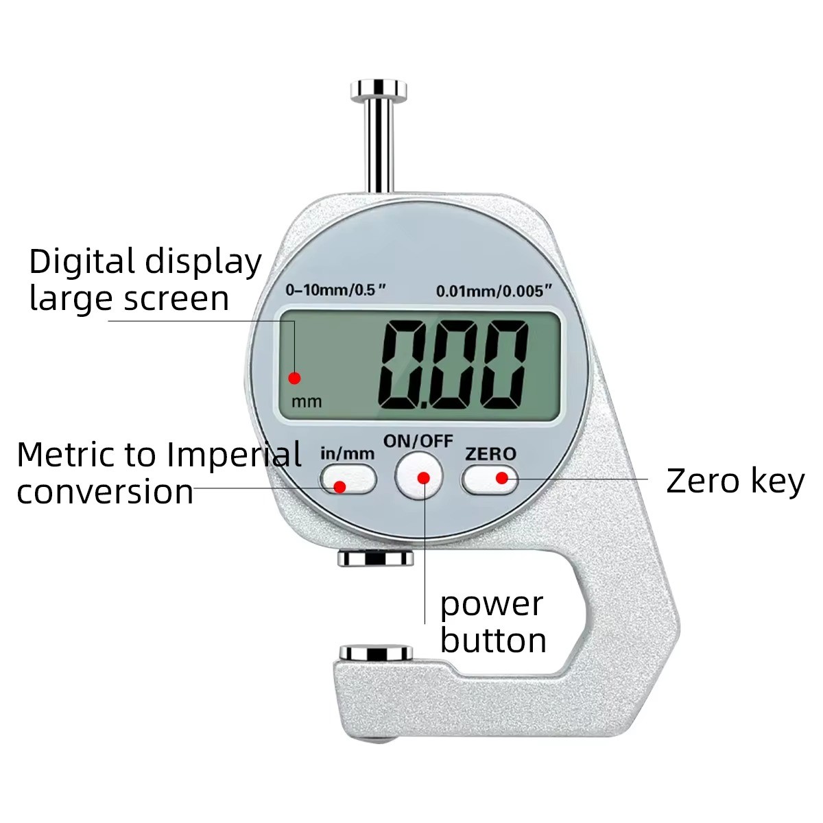 Digital Display Thickness Gauge