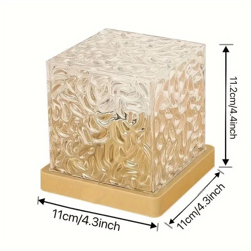 16-Color Water Ripple LED Night Light | USB-Powered Flame & Star Projection Lamp with Remote & Touch Control