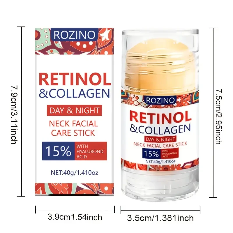 ROZINO 72h Long-Lasting Hydration Retinol & Collagen Facial Moisturizer Stick