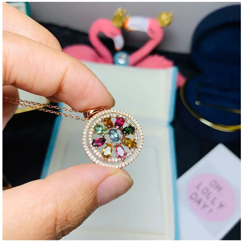 Ladies Fashion New Natural Tourmaline Pendant