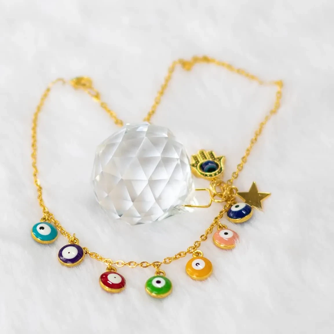 Fashion Minimalist Prismatic Crystal Light Pendant