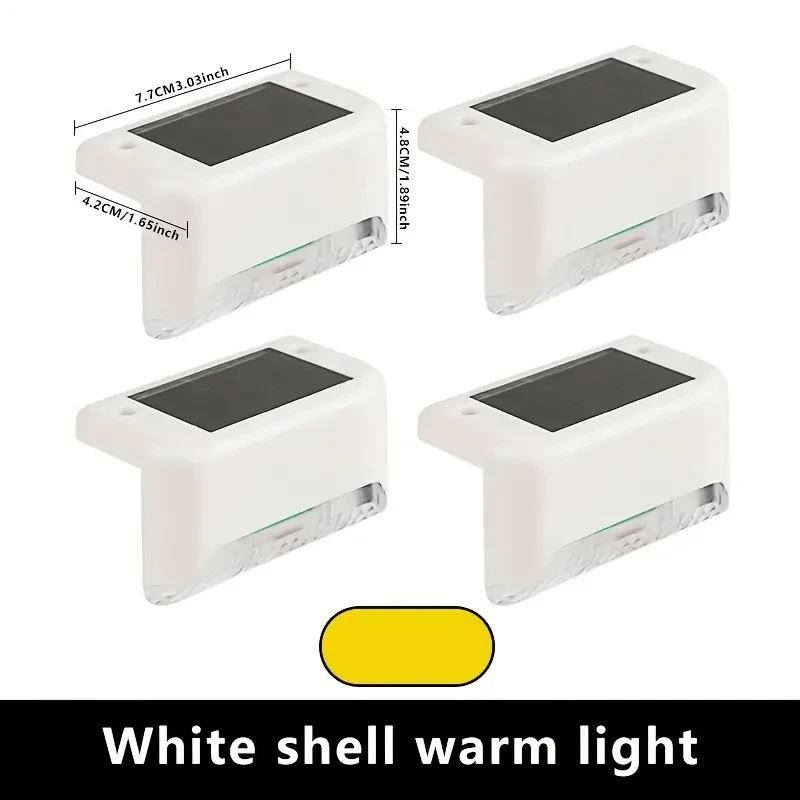 16 Pack Solar Garden Lights - Durable Waterproof Stair & Deck Decor - Bright Aisle, Wall & Rail Illumination for Household Gardens - Energy-Saving Outdoor Lighting Solution