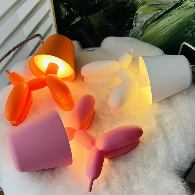 Creative Romantic Colorful Balloon Dog Table Lamp