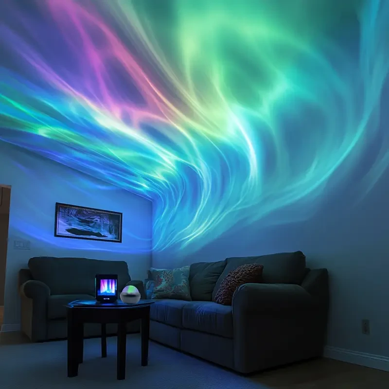 1pc USB-Powered Aurora and Starry Sky Projector