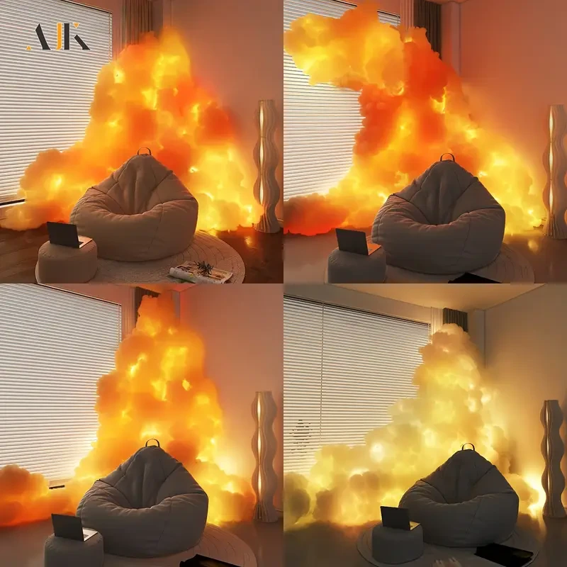 AJK 6m 3D Big Cloud Light Kit Music Sync