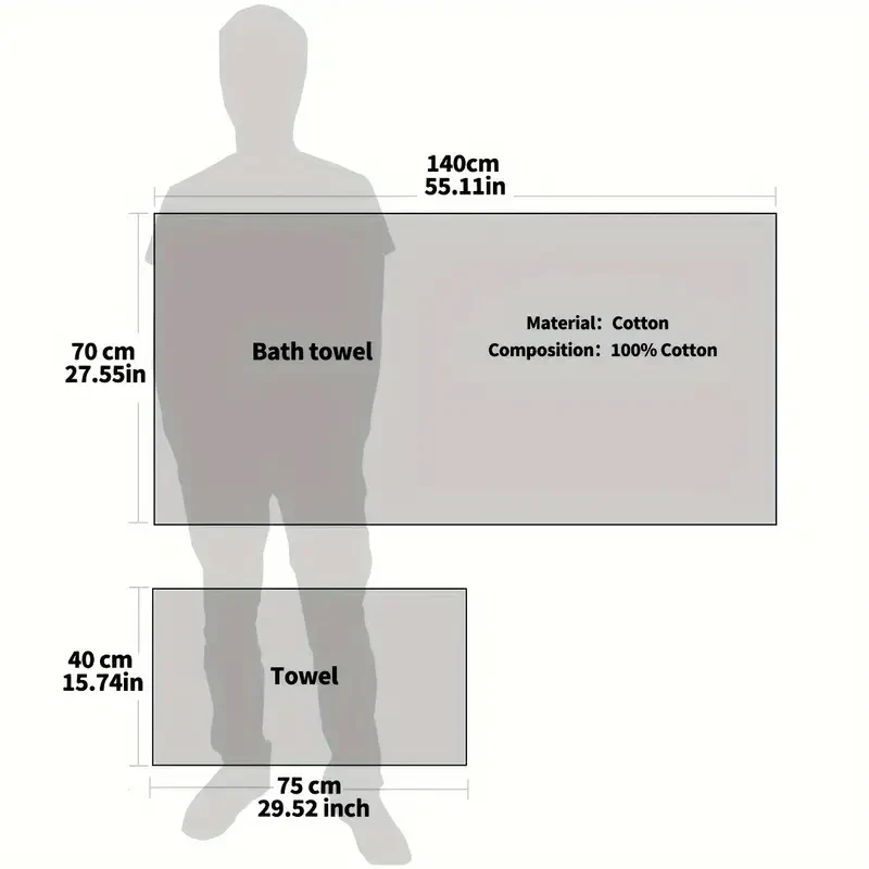 3pcs Cotton Embroidered Towel Set