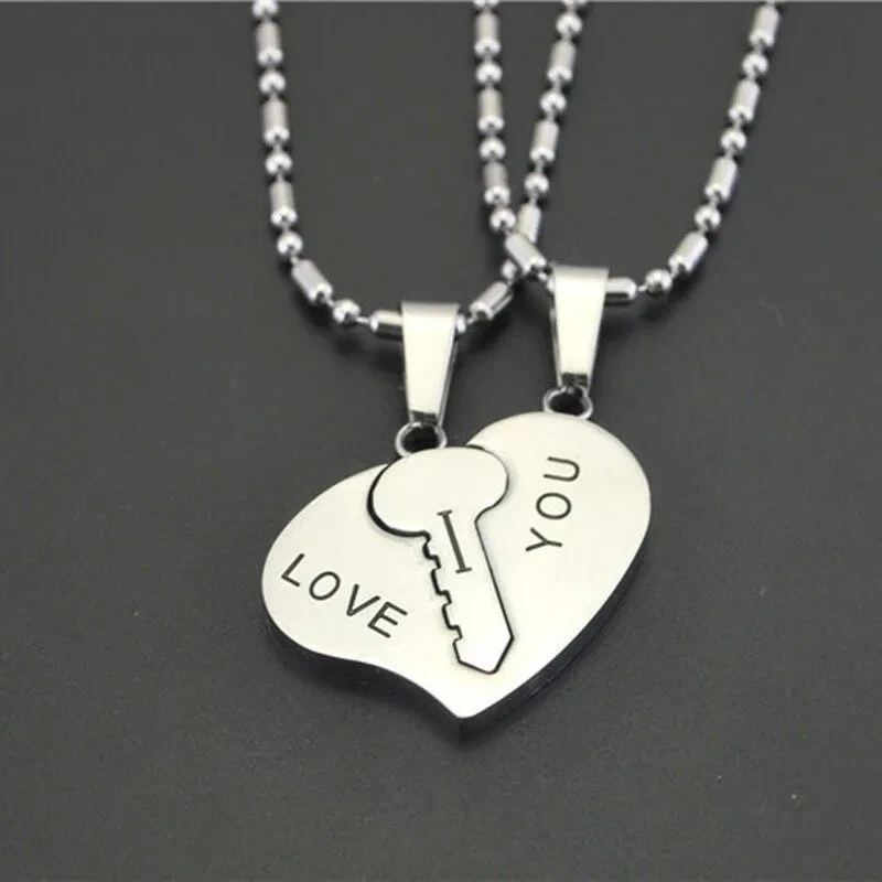 Couple necklace female student simple pendant