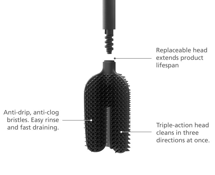 Flex Toilet Brush - Black - Joseph Joseph