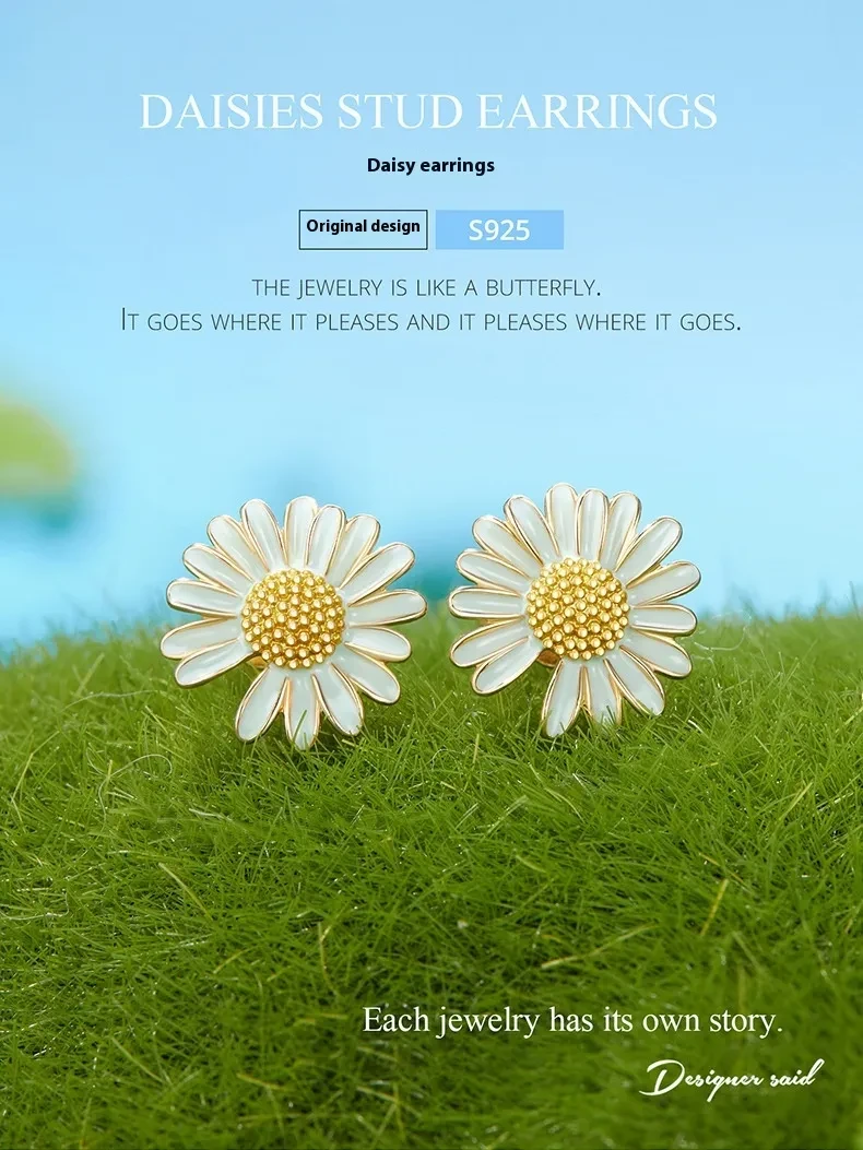 Spring Cream Green Stud Earrings Women