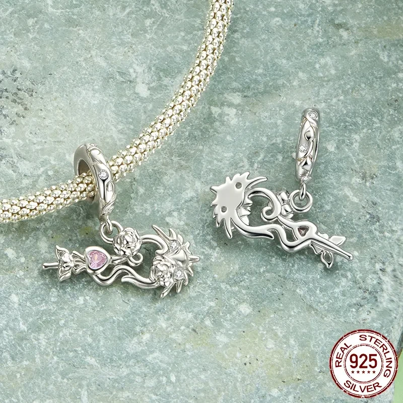 Fantasy Pattern Violin Pendant Sterling Silver