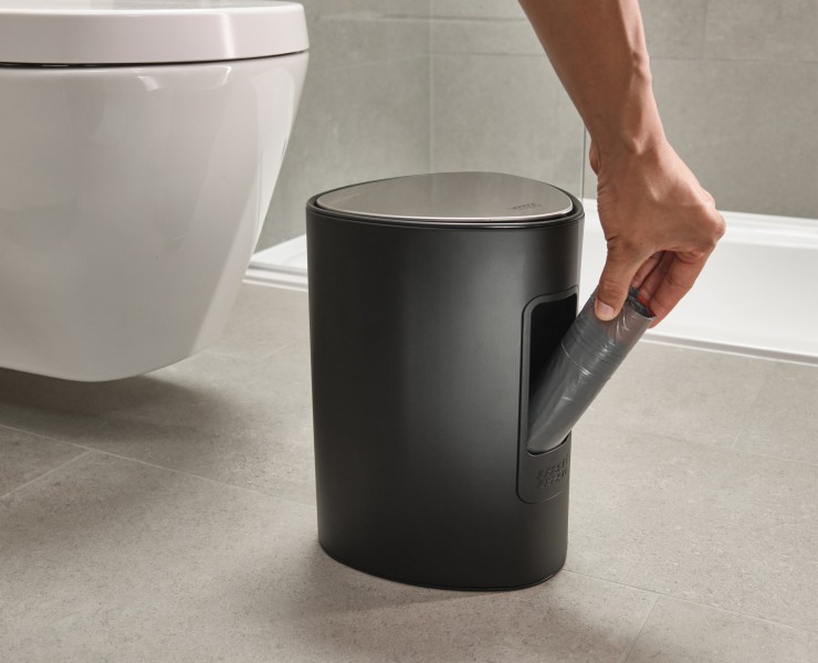 Easystore 5L Pedal Bin Matte - Black  - Joseph Joseph
