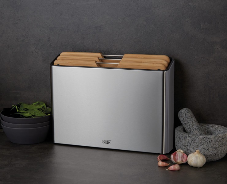 Folio Steel Bamboo 3 Piece Board Set - Joseph Joseph