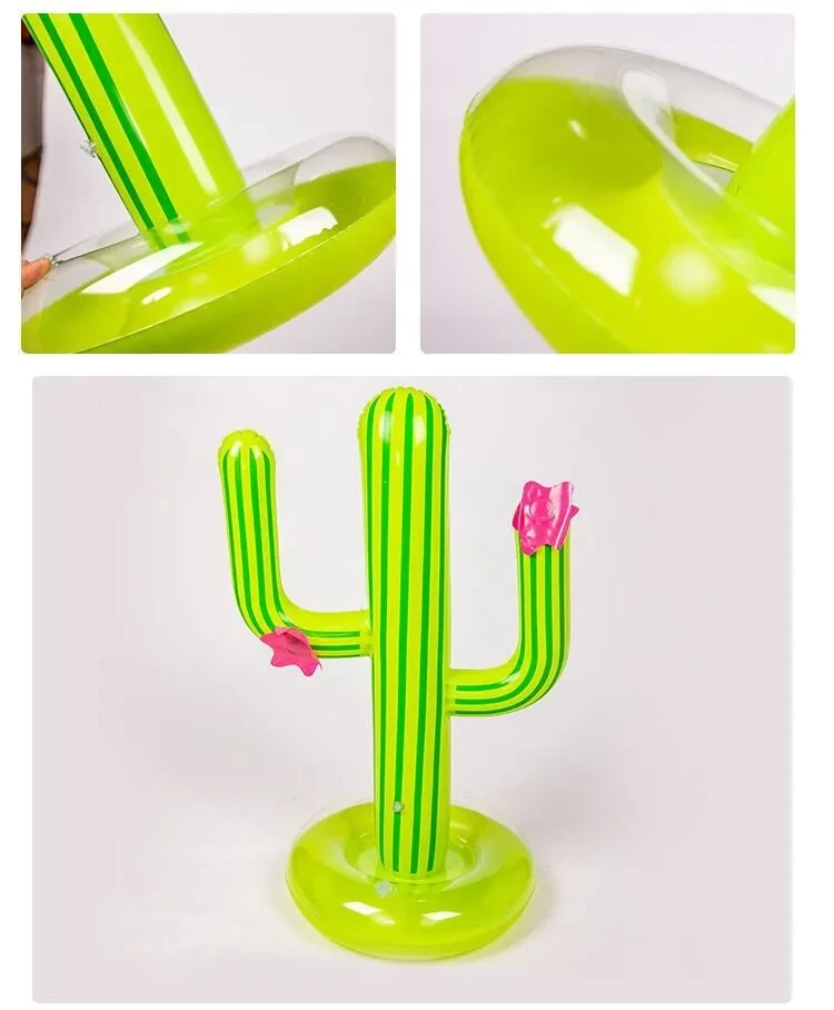Inflatable cactus ring toy